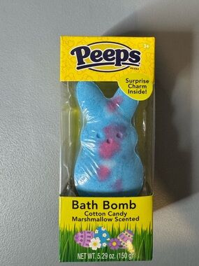 Peeps bunny shaped Cotton Candy Marshmallow Bath Bomb Easter surprise charm